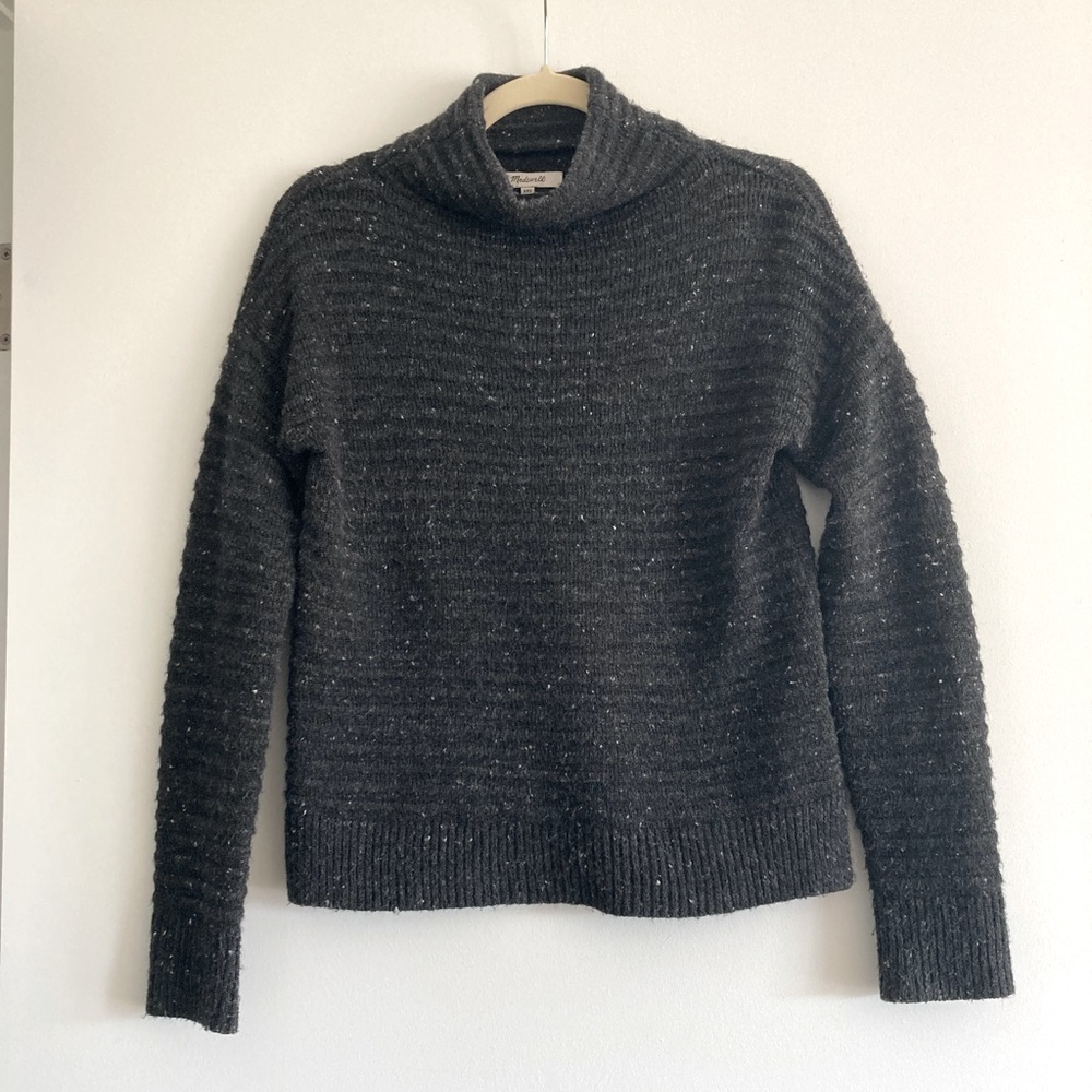 Madewell Charcoal Gray Mockneck Sweater Size XXS